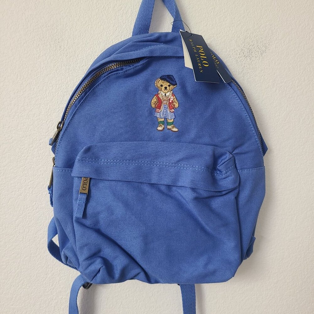 Polo Ralph Lauren Girl Polo Bear Backpack 9AR076-S24 Size One Size Blue